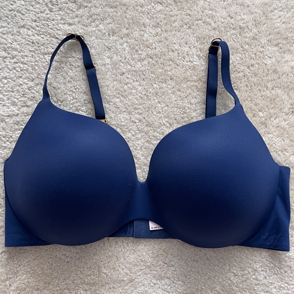 Victoria's Secret Incredible Perfect Shape Deep Blue Bra 36ddd